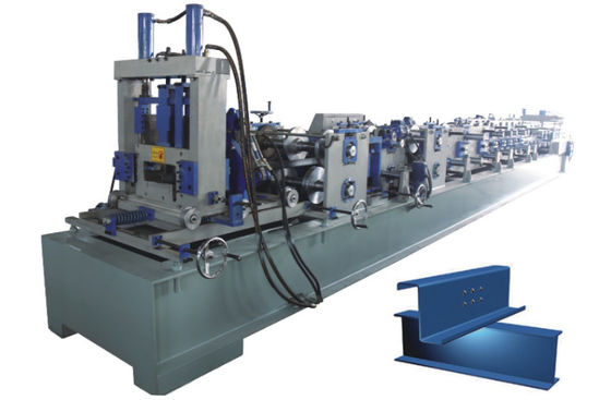 Blue Z Purlin Roll Forming Machine 10m / min برای فولاد رنگی
