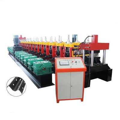 CE Highway Guardrail Roll Forming Machine 10T Leveling Punching