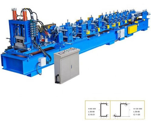 15m / min CZ Purlin Roll Forming Machine 6.5T 15 Roller Station