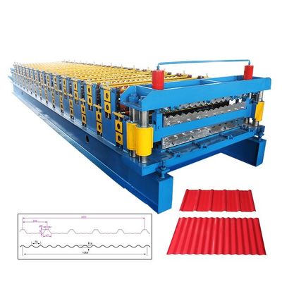 ISO Color Steel Roll Forming Machine 5T برای صفحه کاشی سقف