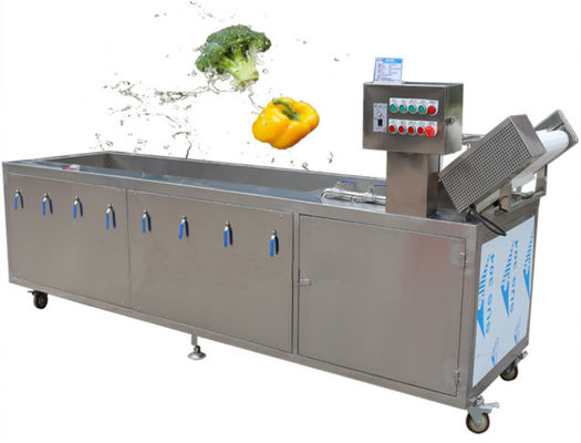 800 کیلوگرم در ساعت ماشین لباسشویی حباب سبزیجات ، ماشین لباسشویی میوه ای 3.2 متری