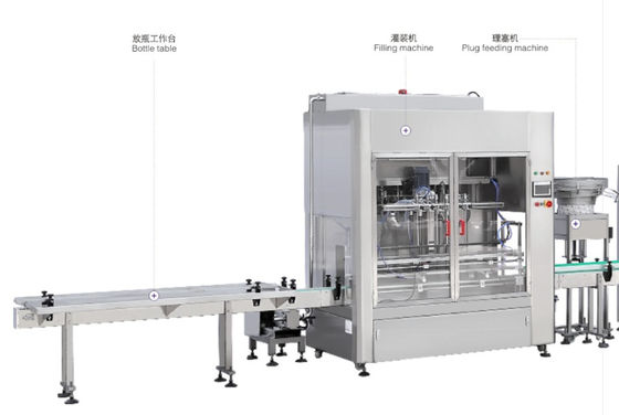 6 Head Double Sides Labels Machinery SS304 Automatik Screw Capping Machine