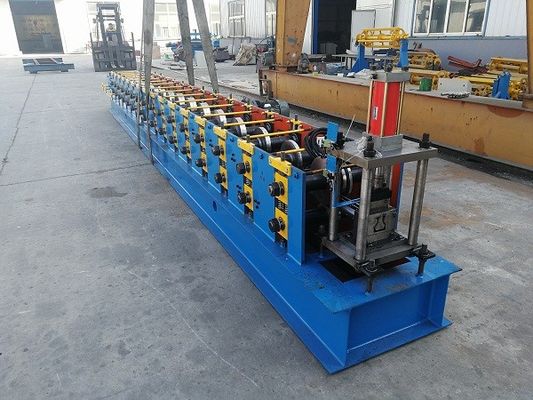 50Hz Storage Rack Roll Forming Machine 25m / min Cr12 Hydraulic Cutting